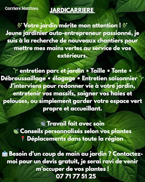 Saint genies des mourgues - Entretien parc et jardin, débroussaillage, élagage - • Matthieu CARRIERE